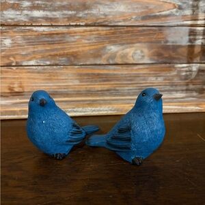 Small Indigo Blue Bird Figurines